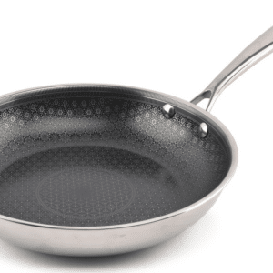 Stegepande Bonbistro Fusion Ø25,5 cm - rustfrit stål, non-stick PFAS-fri, ovnsikker, tåler opvaskemaskine, sølv